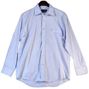 Ungaro Homme Cotton Men's Dress Shirt Long Sleeve TwoPly Egyptian Yarn 16.5/34